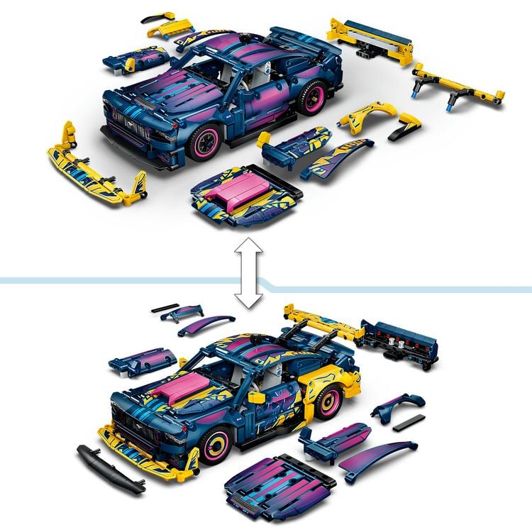 Produktbild: LEGO Technic 42236 Ford Mustang GT Auto aus der Tuning-Werkstatt, anpassbares Spielzeugauto