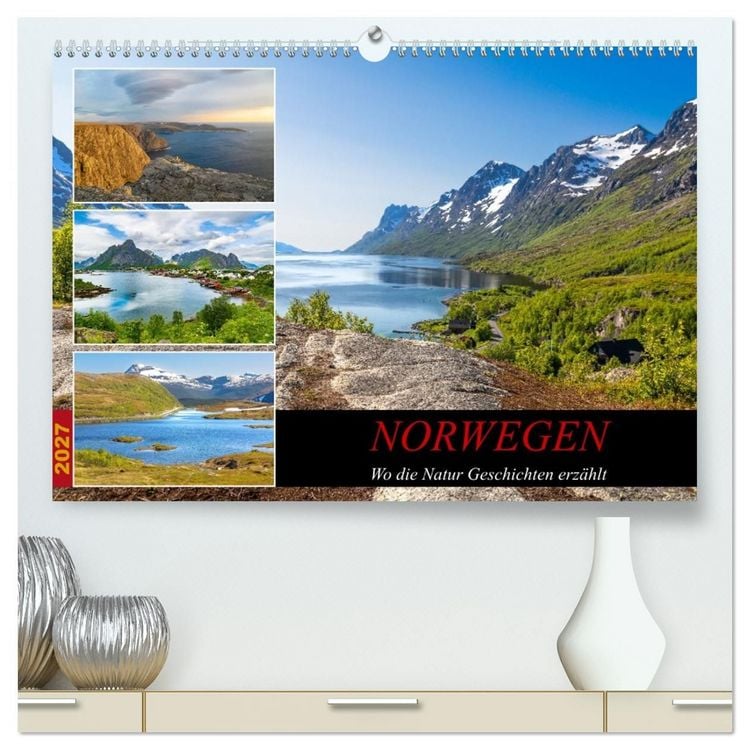 Produktbild: Norwegen Wo die Natur Geschichten erz&auml;hlt (hochwertiger Premium Wandkalender 2027 DIN A2 quer), Kunstdruck in Hochglanz