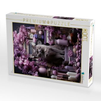 Produktbild: CALVENDO Puzzle Miau | 1000 Teile Lege-Gr&ouml;&szlig;e 64x48cm Foto-Puzzle f&uuml;r gl&uuml;ckliche Stunden