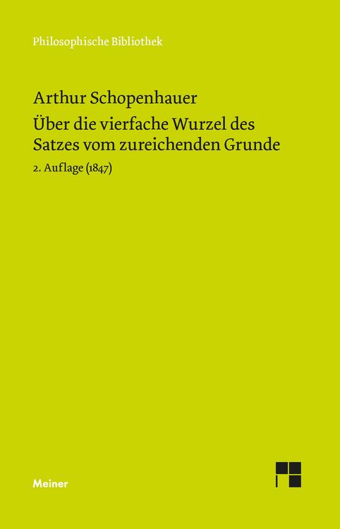Produktbild: &Uuml;ber die vierfache Wurzel des Satzes vom zureichenden Grunde