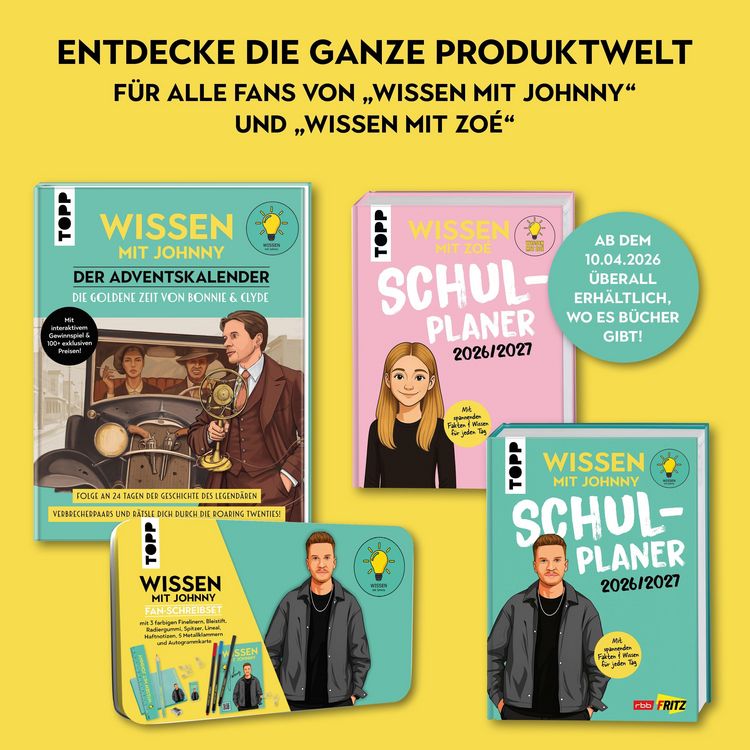 Produktbild: Wissen mit Johnny: Fan-Schreibset