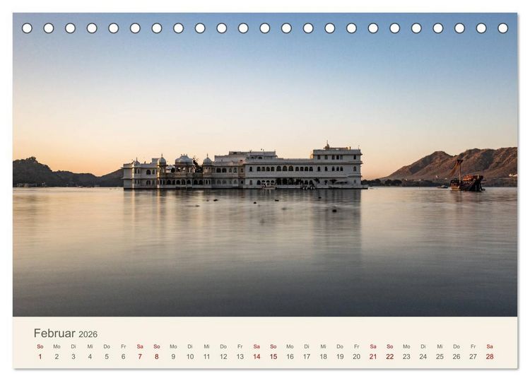 Produktbild: Rajasthan - Architektur im Land der K&ouml;nige (Tischkalender 2026 DIN A5 quer), CALVENDO Monatskalender