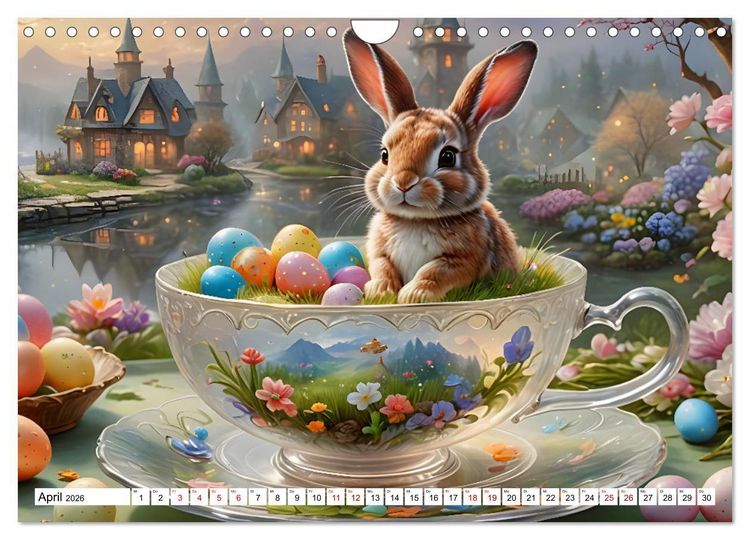 Produktbild: Tierische Tee-Parade (Wandkalender 2026 DIN A4 quer), CALVENDO Monatskalender