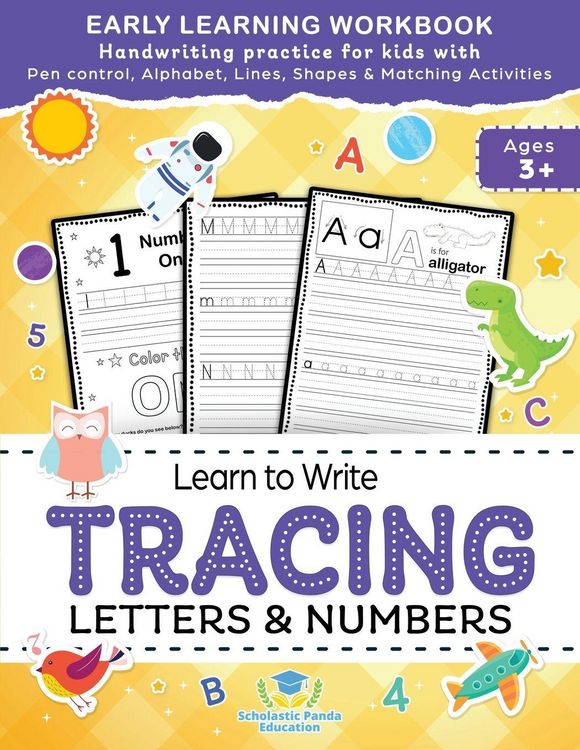 Produktbild: Learn to Write Tracing Letters & Numbers, Early Learning Workbook, Ages 3 4 5