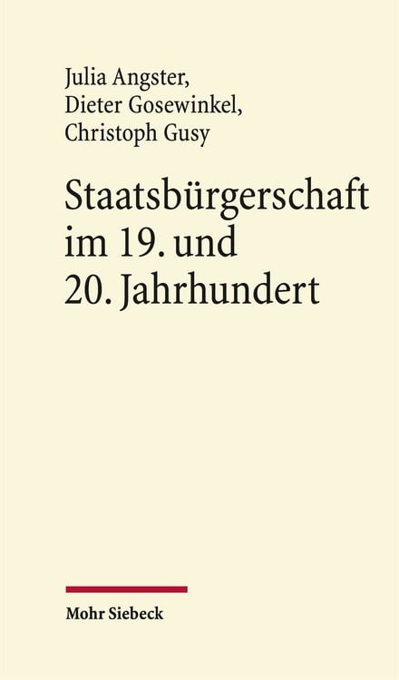 Produktbild: Staatsb&uuml;rgerschaft im 19. und 20. Jahrhundert