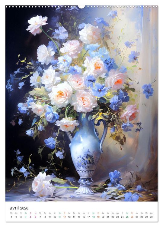 Produktbild: Vases en fleur (Calendrier mural 2026 DIN A2 horizontal) calendrier de bureau