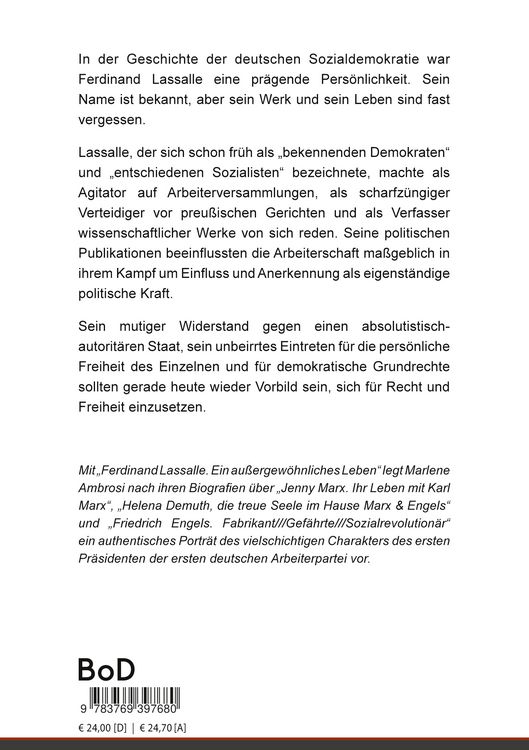 Produktbild: Ferdinand Lassalle - Ein au&szlig;ergew&ouml;hnliches Leben