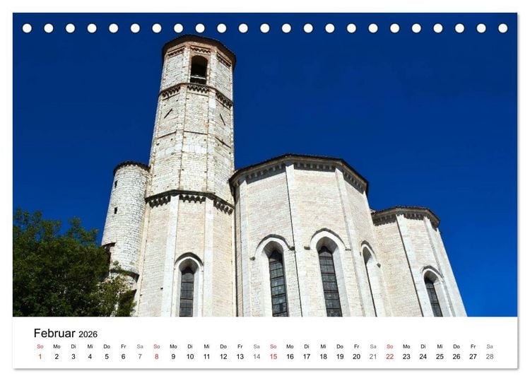 Produktbild: Gubbio - die mittelalterliche Stadt in Umbrien (Tischkalender 2026 DIN A5 quer), CALVENDO Monatskalender