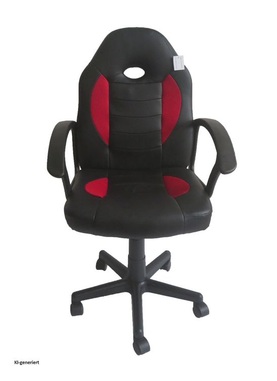 Produktbild: HTI-Living Schreibtischstuhl Junior h&ouml;henverstellbar ergonomischer Drehstuhl Schwarz-Rot