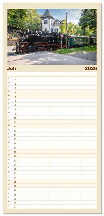 Produktbild: Familienplaner 2026 - Volldampf voraus! mit 5 Spalten (Wandkalender, 21 x 45 cm) CALVENDO