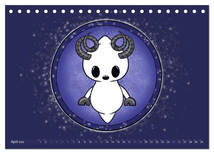 Produktbild: Geister Sternzeichen (Tischkalender 2026 DIN A5 quer), CALVENDO Monatskalender