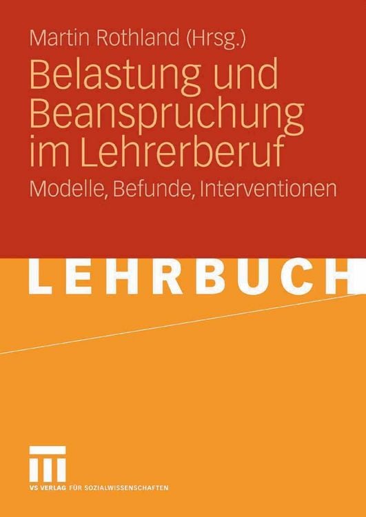 Produktbild: Belastung und Beanspruchung im Lehrerberuf