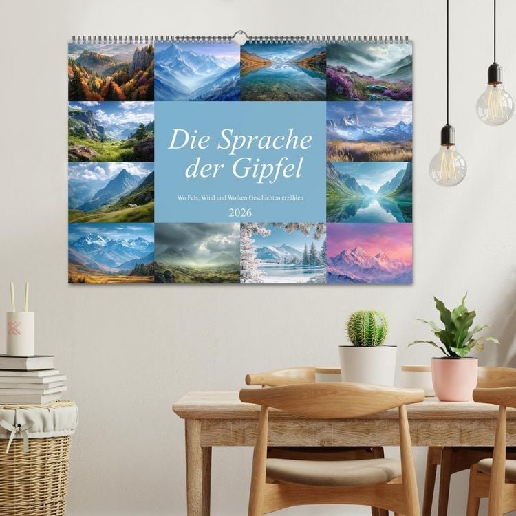 Produktbild: Die Sprache der Gipfel (Wandkalender 2026 DIN A2 quer), CALVENDO Monatskalender