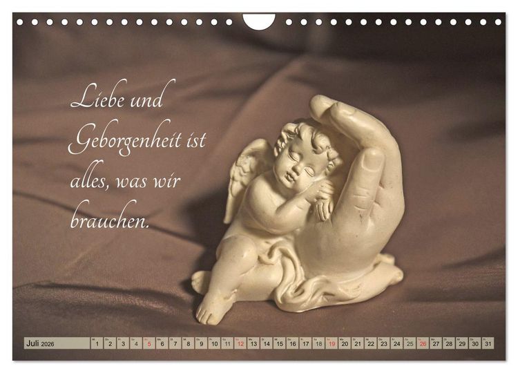 Produktbild: Engel - Die Worte der Liebe (Wandkalender 2026 DIN A4 quer), CALVENDO Monatskalender