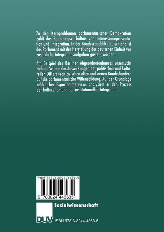 Produktbild: Probleme und Chancen parlamentarischer Integration
