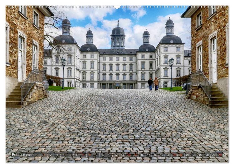 Produktbild: Burgen, Schl&ouml;sser, Herrenh&auml;user im Bergischen Land (hochwertiger Premium Wandkalender 2026 DIN A2 quer), Kunstdruck in Hochglanz