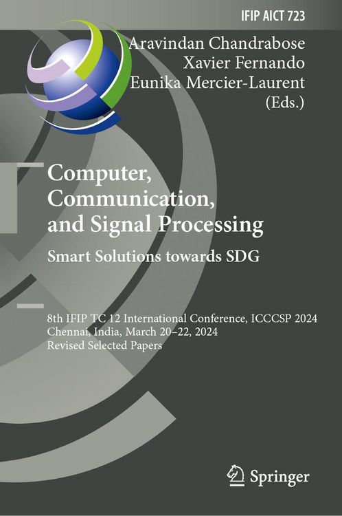 Produktbild: Computer, Communication, and Signal Processing. Smart Solutions Towards SDG