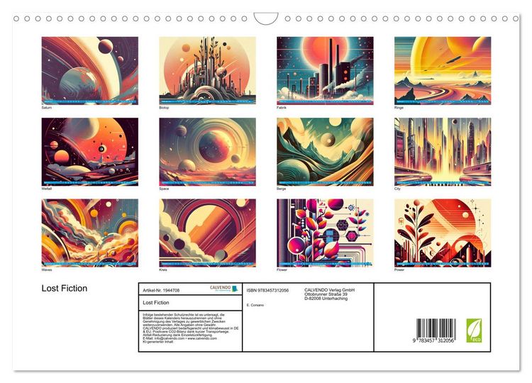 Produktbild: Lost Fiction (Wandkalender 2026 DIN A3 quer), CALVENDO Monatskalender