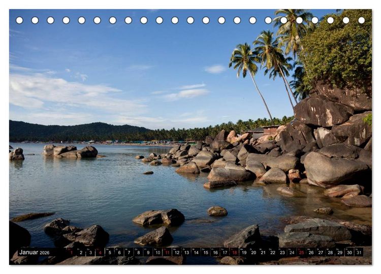 Produktbild: Indien - Goa (Tischkalender 2026 DIN A5 quer), CALVENDO Monatskalender