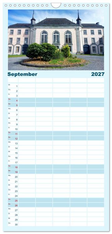 Produktbild: Familienplaner 2027 - SPA - Die belgische Stadt des Wassers mit 5 Spalten (Wandkalender, 21 x 45 cm) CALVENDO