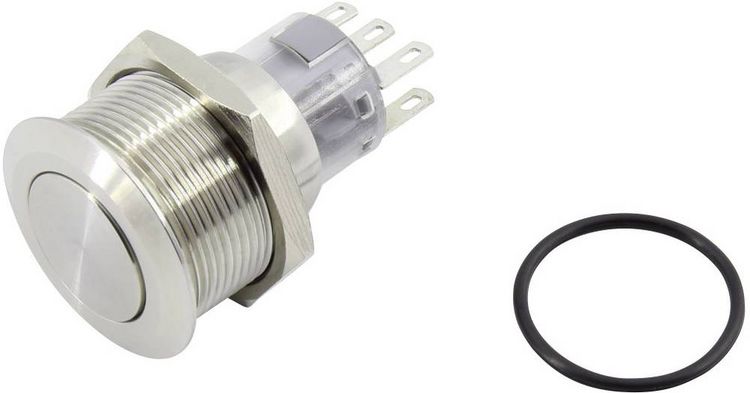 Produktbild: TRU COMPONENTS 1602493 TC-GQ22-A-22/S203 Drucktaster 250 V 5 A 2 x Aus/(Ein) tastend IP65 1 St.