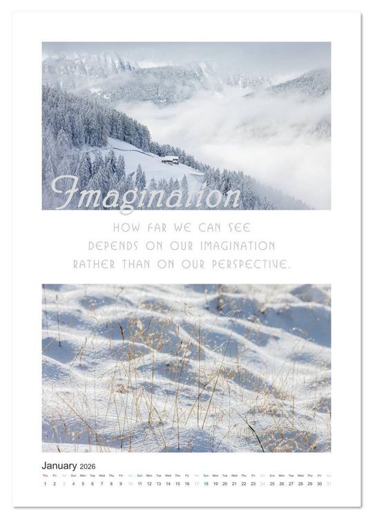 Produktbild: Inspiration for your Journey (High Quality Premium Wall Calendar 2026 DIN A2 portrait),CALVENDO 12 Month Wall Calendar