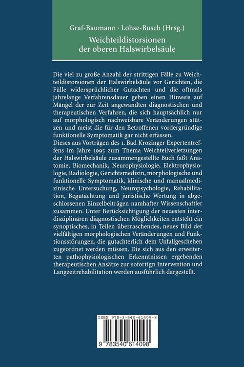 Produktbild: Weichteildistorsionen der oberen Halswirbels&auml;ule