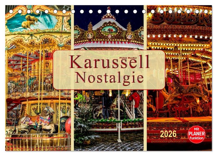 Produktbild: Karussell - Nostalgie (Tischkalender 2026 DIN A5 quer), CALVENDO Monatskalender