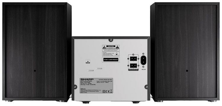 Produktbild: Sharp XL-B517D Stereoanlage Bluetooth&reg;, AUX, DAB+, USB, UKW, Inkl. Fernbedienung 45 W Schwarz, Holz