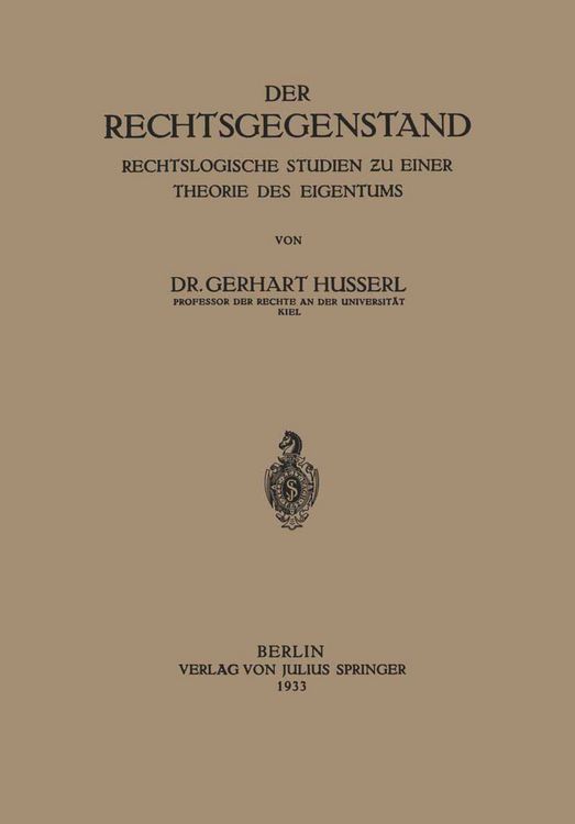 Produktbild: Der Rechtsgegenstand