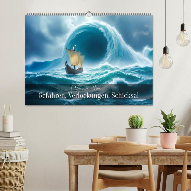 Produktbild: Odysseus Reise &ndash; Gefahren, Verlockungen, Schicksal (Wandkalender 2027 DIN A2 quer), CALVENDO Monatskalender
