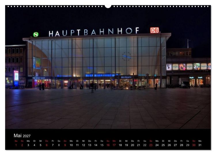 Produktbild: K&ouml;ln bei Nacht (Wandkalender 2027 DIN A2 quer), CALVENDO Monatskalender