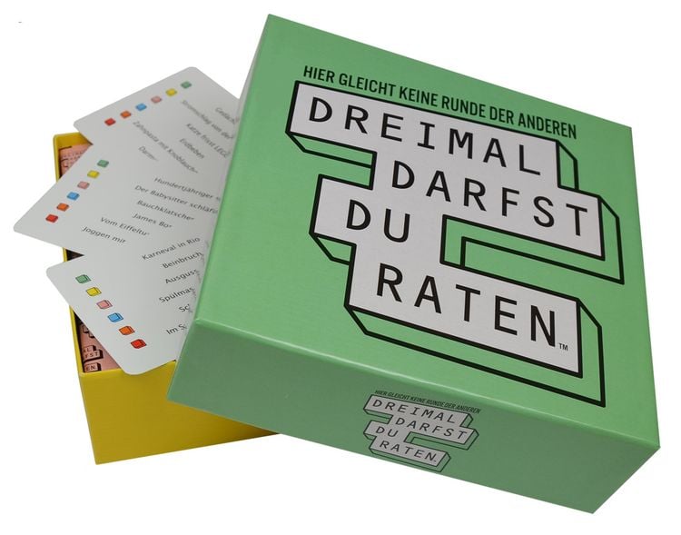 Produktbild: Pegasus - Dreimal darfst du raten - Hier gleicht keine Runde der Anderen, Kartenspiel