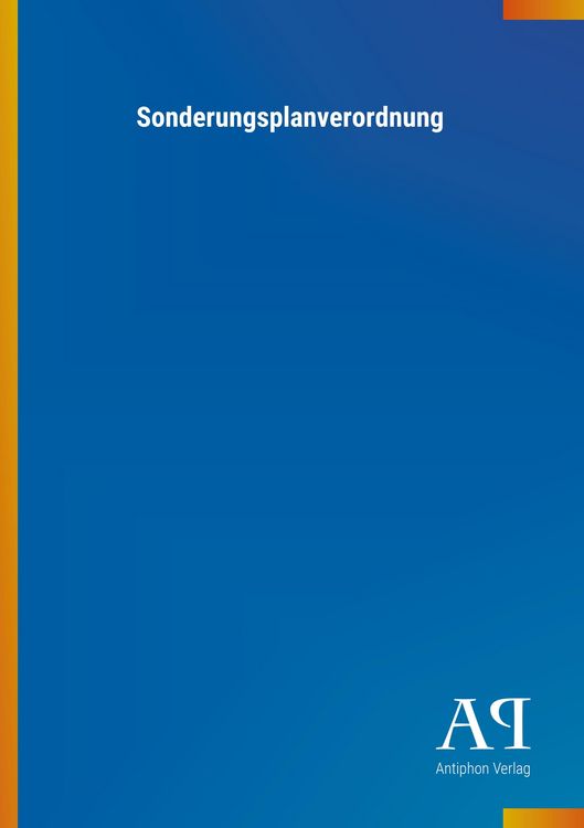 Produktbild: Sonderungsplanverordnung