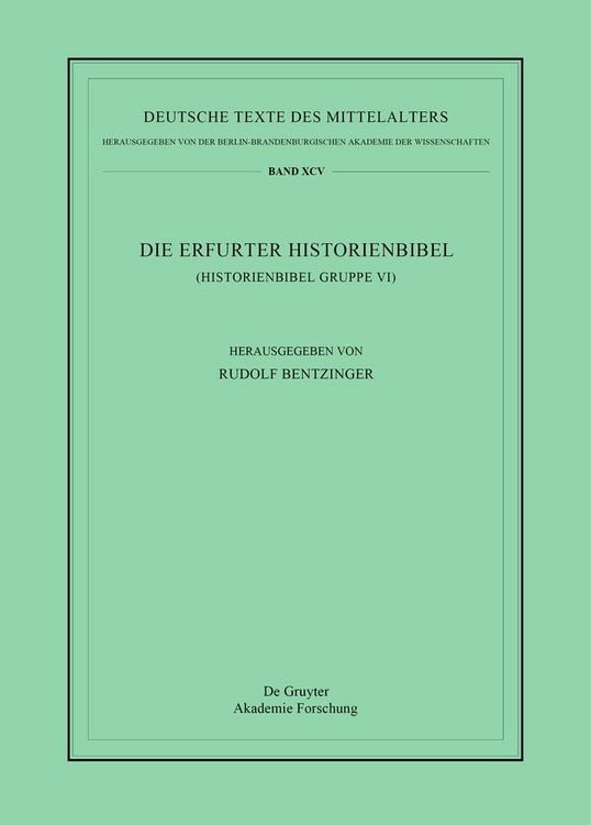 Produktbild: Die Erfurter Historienbibel