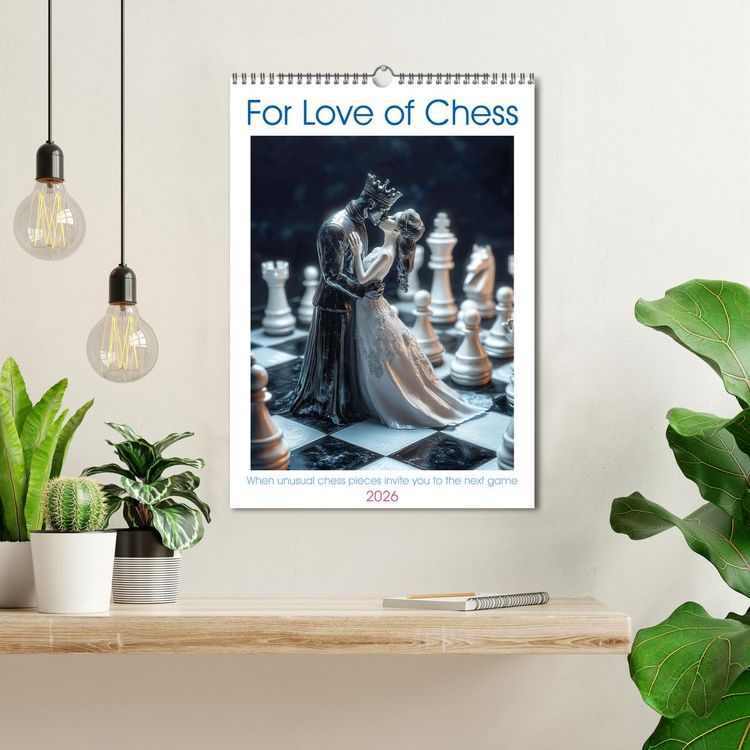 Produktbild: For Love of Chess (Wall Calendar 2026 DIN A3 portrait), CALVENDO 12 Month Wall Calendar