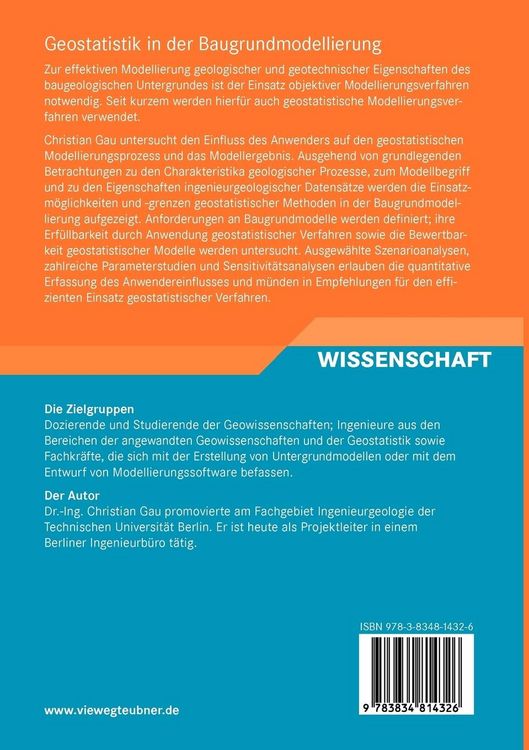 Produktbild: Geostatistik in der Baugrundmodellierung
