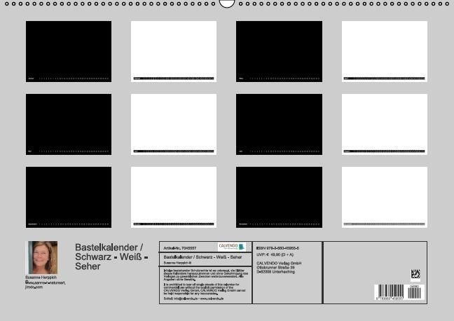 Produktbild: Bastelkalender / F&uuml;r Schwarz - Wei&szlig; - Seher (Wandkalender immerw&auml;hrend DIN A2 quer)
