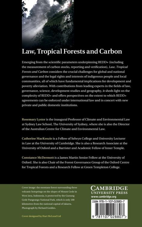 Produktbild: Law, Tropical Forests and Carbon