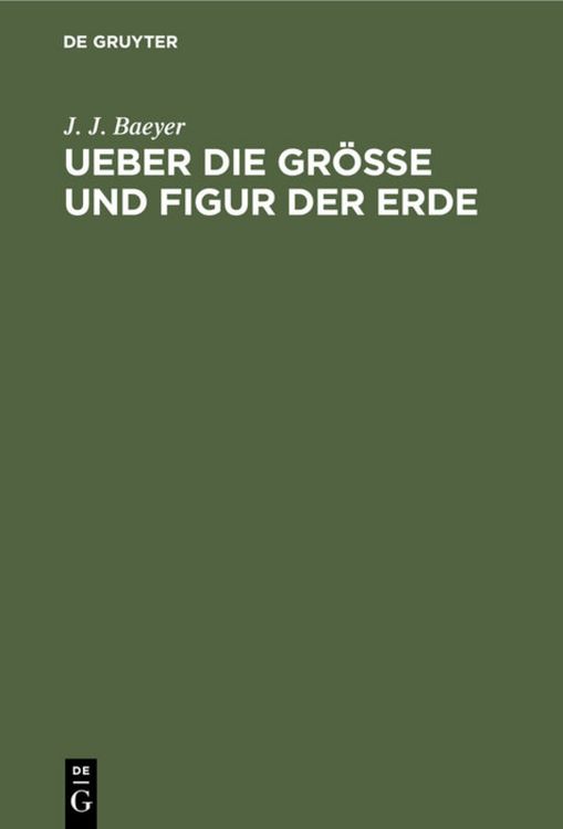 Produktbild: Ueber die Gr&ouml;sse und Figur der Erde