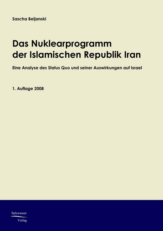 Produktbild: Das Nuklearprogramm der Republik Iran