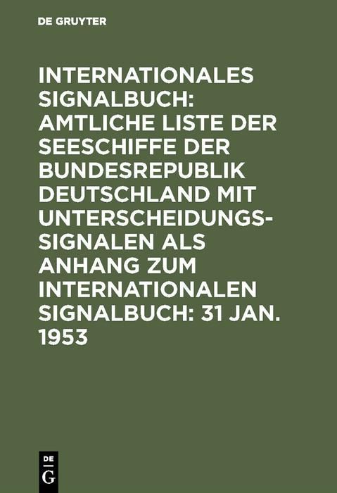 Produktbild: 31 Jan. 1953