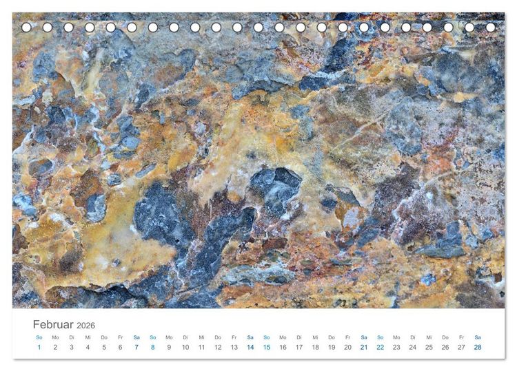 Produktbild: Die Natur als K&uuml;nstlerin - Sch&ouml;nheit der Steine (Tischkalender 2026 DIN A5 quer), CALVENDO Monatskalender