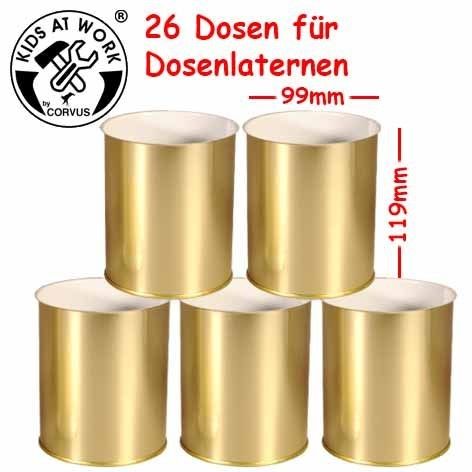 Produktbild: Corvus A750484 - Kids-at-Work, Ersatz-Dosen f&uuml;r Dosenlichterklopfger&auml;t, 26 St&uuml;ck, 99x119mm, Dosen-Laternen