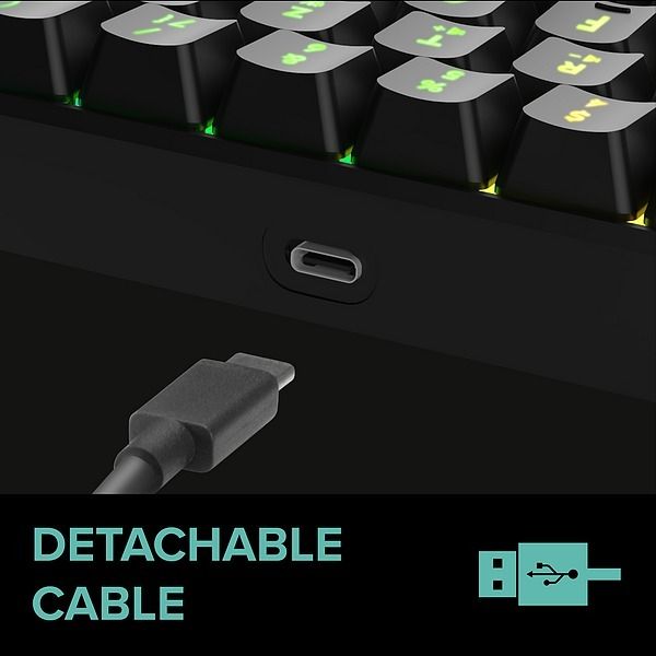 Produktbild: SPEEDLINK LETOS RGB 60% Gaming Keyboard, black - DE layout