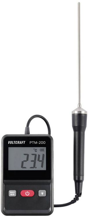 Produktbild: VOLTCRAFT PTM-200 Einstichthermometer Messbereich Temperatur -200 bis 200 &deg;C F&uuml;hler-Typ Pt1000 Kontaktmessung