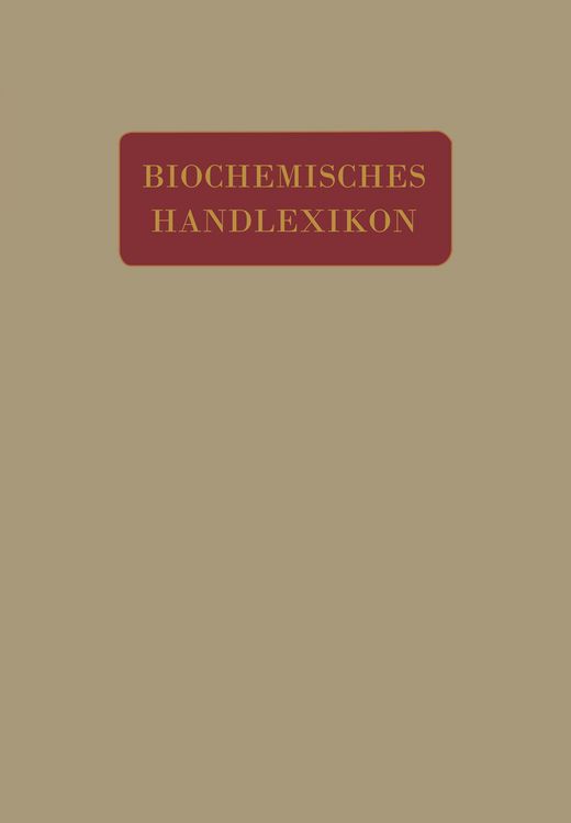 Produktbild: Biochemisches Handlexikon