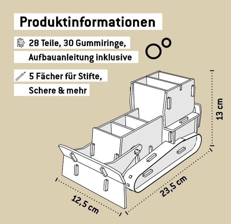Produktbild: Werkhaus Stiftebox Raupe