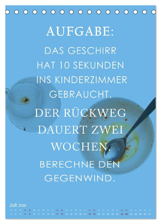 Produktbild: Willkommen im Familienalltag (Tischkalender 2026 DIN A5 hoch), CALVENDO Monatskalender