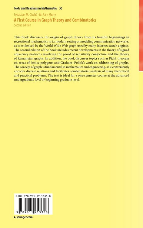 Produktbild: A First Course in Graph Theory and Combinatorics